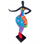 Statue sculpture décorative design FEMME VOLUPTUEUSE en résine H55 cm  (multicolore) - Objets de décoration design