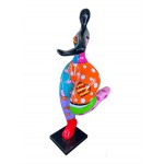 Statue décorative design DANSEUSE en résine (H140 x L60 cm) (multicolore)