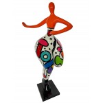 Statue décorative design FEMME DANSEUSE en résine (H140 x L60 cm) (multicolore)