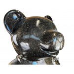 Statua decorativa di design TEDDY in resina (H146 x L95 cm) (glitter nero)