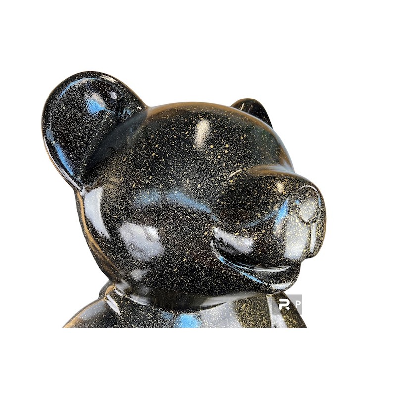 Statua decorativa di design TEDDY in resina (H146 x L95 cm) (glitter nero) - image 63399