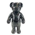 Estatua de diseño decorativo TEDDY en resina (H146 x W95 cm) (moteado negro)